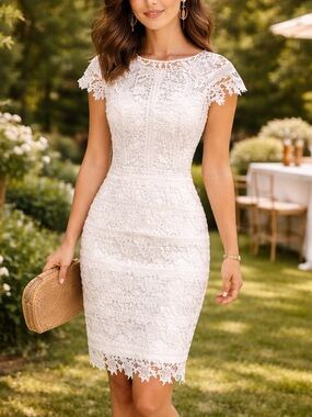Lipsy London White Lace Dress Size 4 – Bridal Shower / Graduation